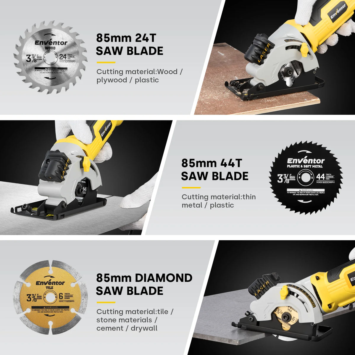 Enventor Electric Circular Saw For Wood Cutting