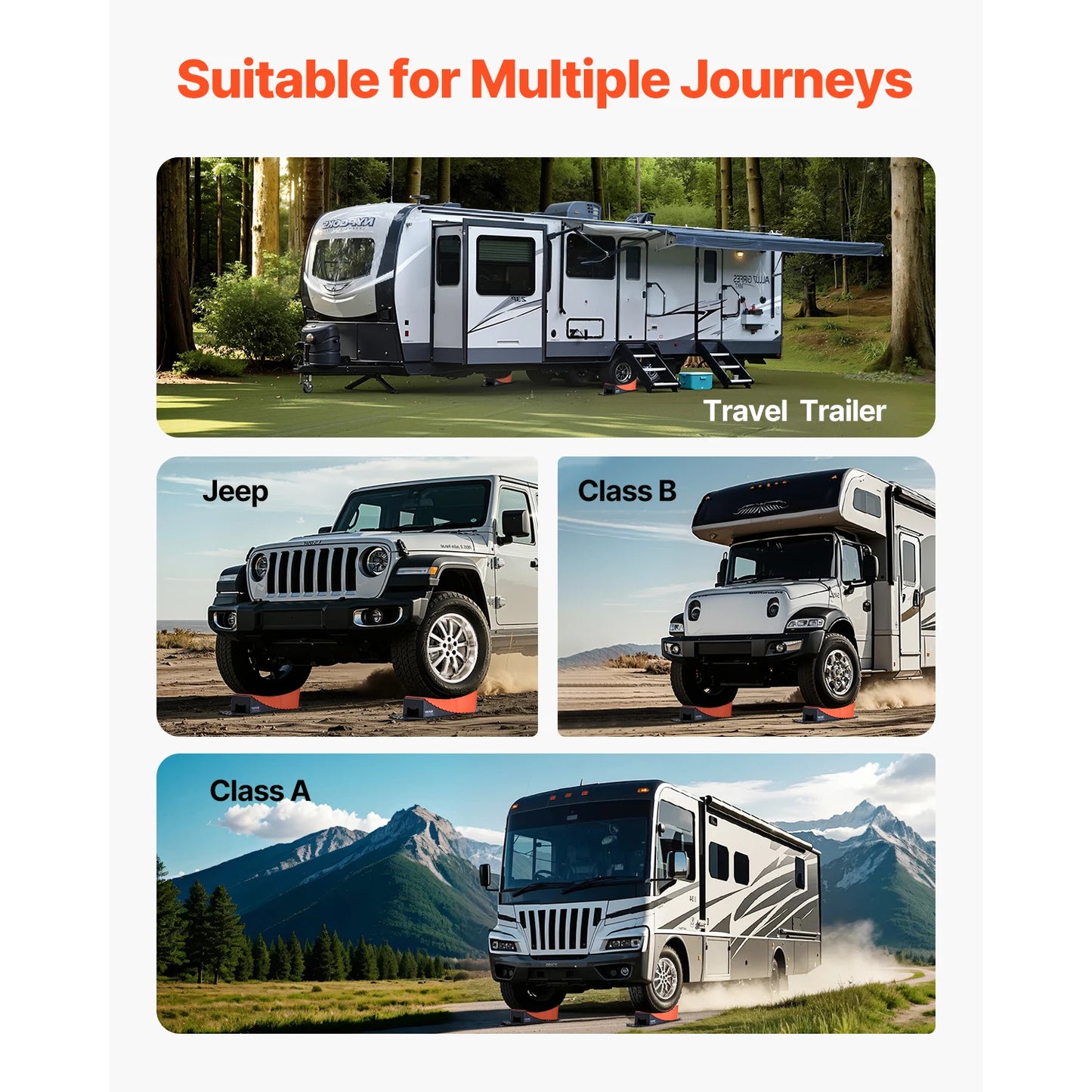SucceBuy RV Camper Leveler Kit With Anti Slip Mat