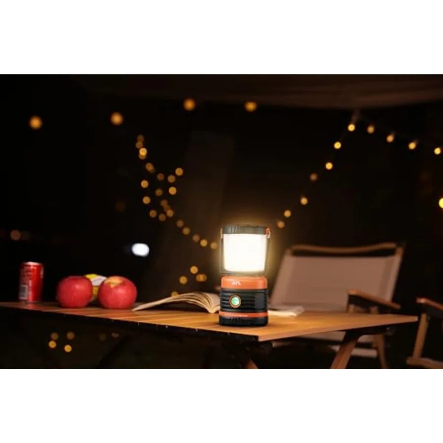 LED Camping Lantern Rechargeable, 1800LM, 4 Light Modes, 4400mAh Power Bank, IP44 Waterproof, Perfect Lantern Flashlight for Hu