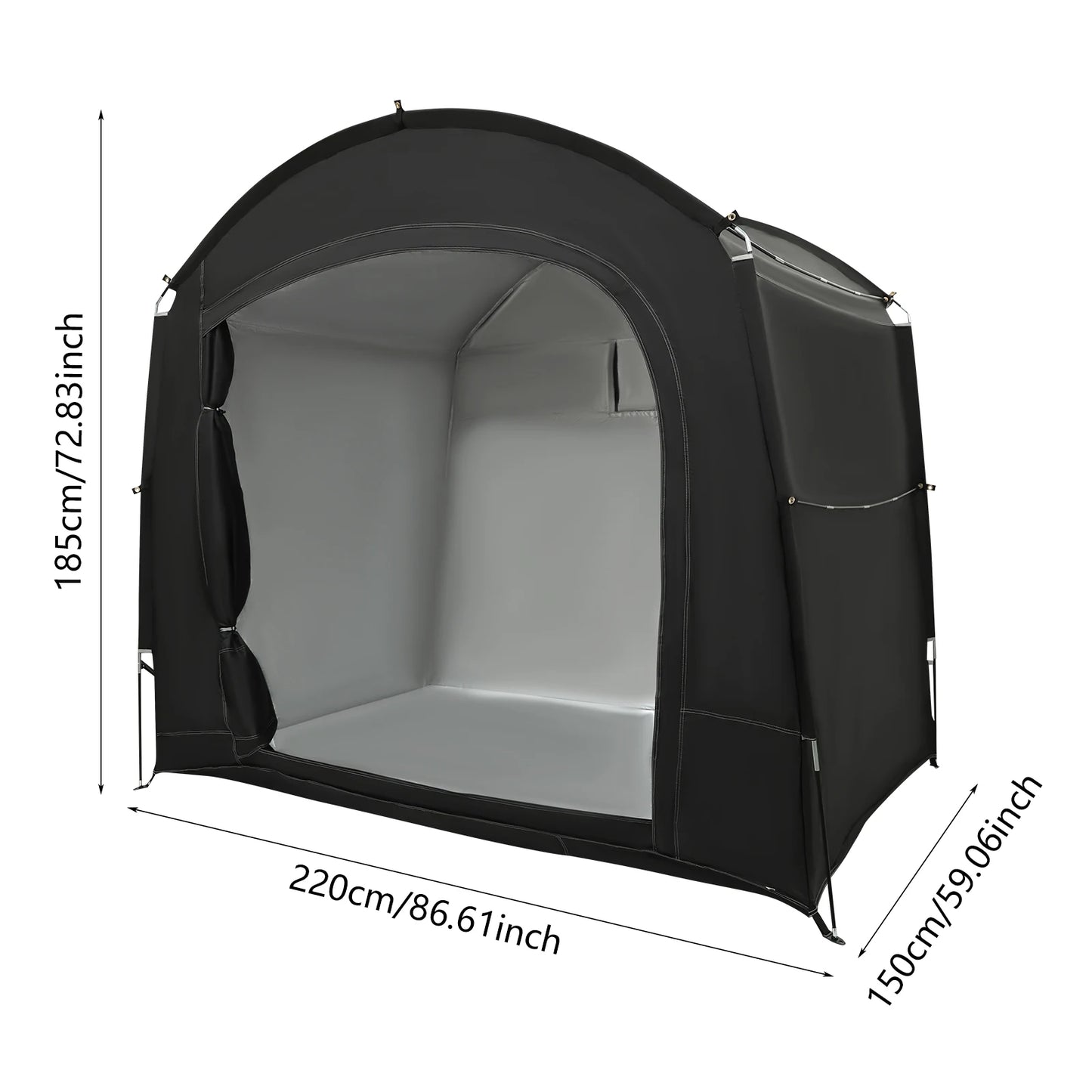 Portable Bike Storage Shelter Waterproof 210D Oxford
