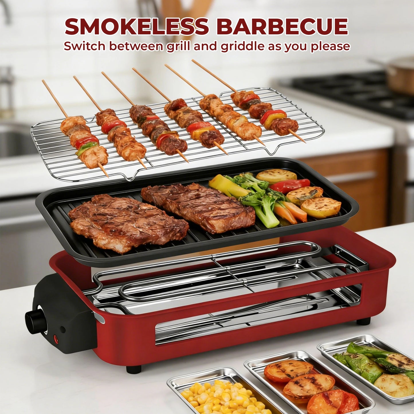 Sumetas Smokeless Indoor Electric Grill