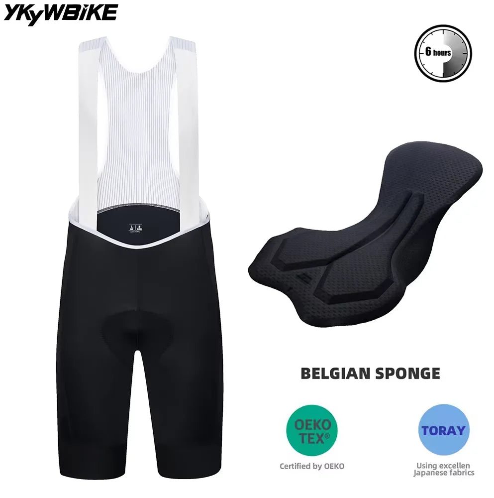 YKYWBIKE Mens Padded Cycling Bib Shorts
