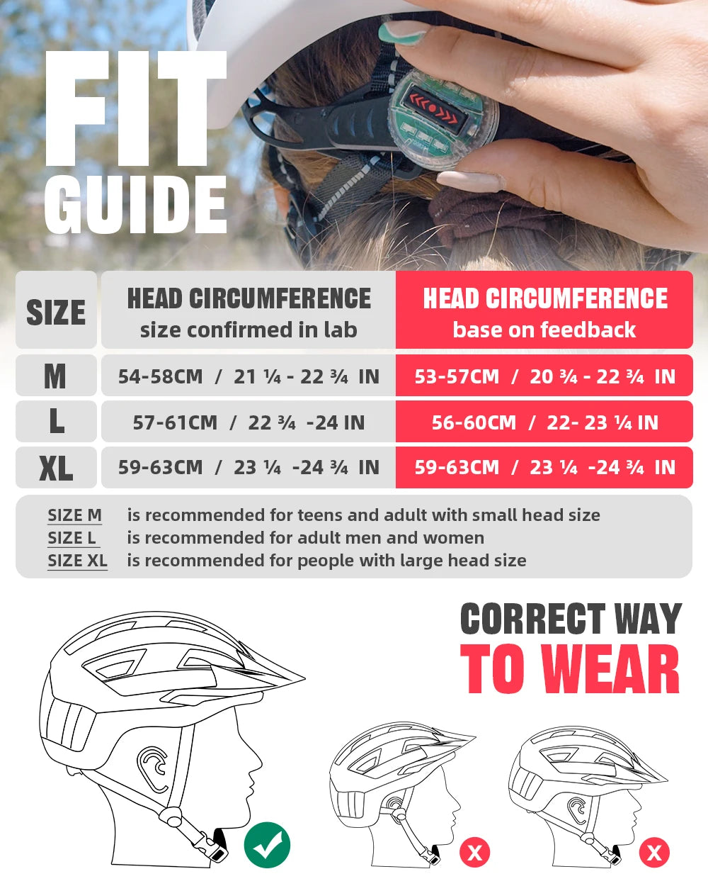 VICTGOAL MTB Helmet With Goggles And Rear Light