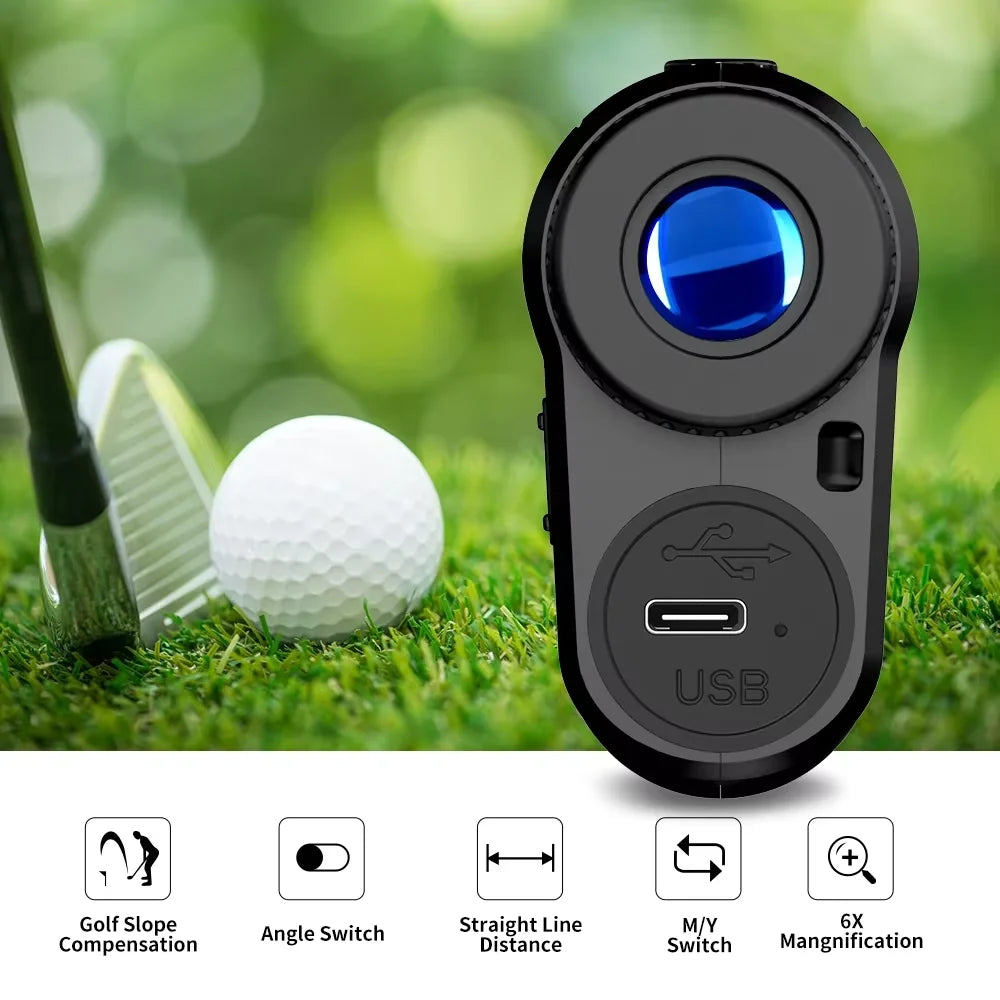 NOHAWK Golf Rangefinder with Slope, 1000M, 6X Magnification with Flag Lock and Vibration for Golfers/Hunters