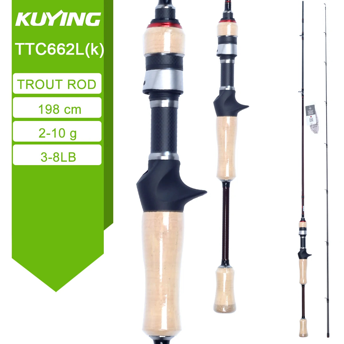 Kuying Teton Carbon Fishing Rod for Spinning and Casting