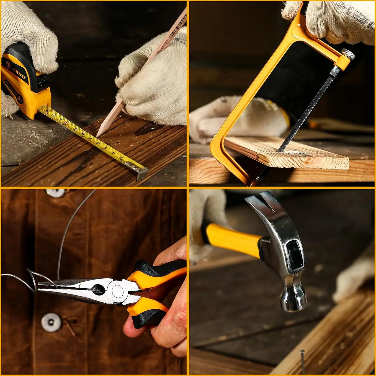 DEKO Cordless Drill And Home Repair Tool Kit