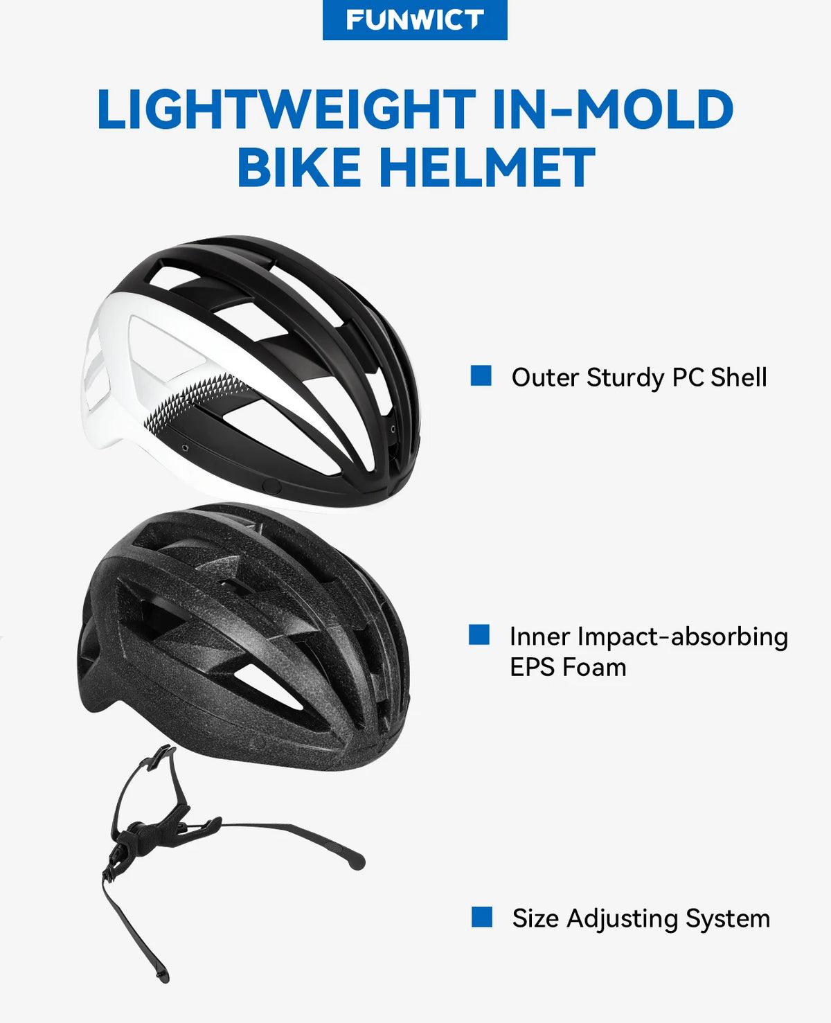 FUNWICT Cycling Helmet With Goggles And Rear Light