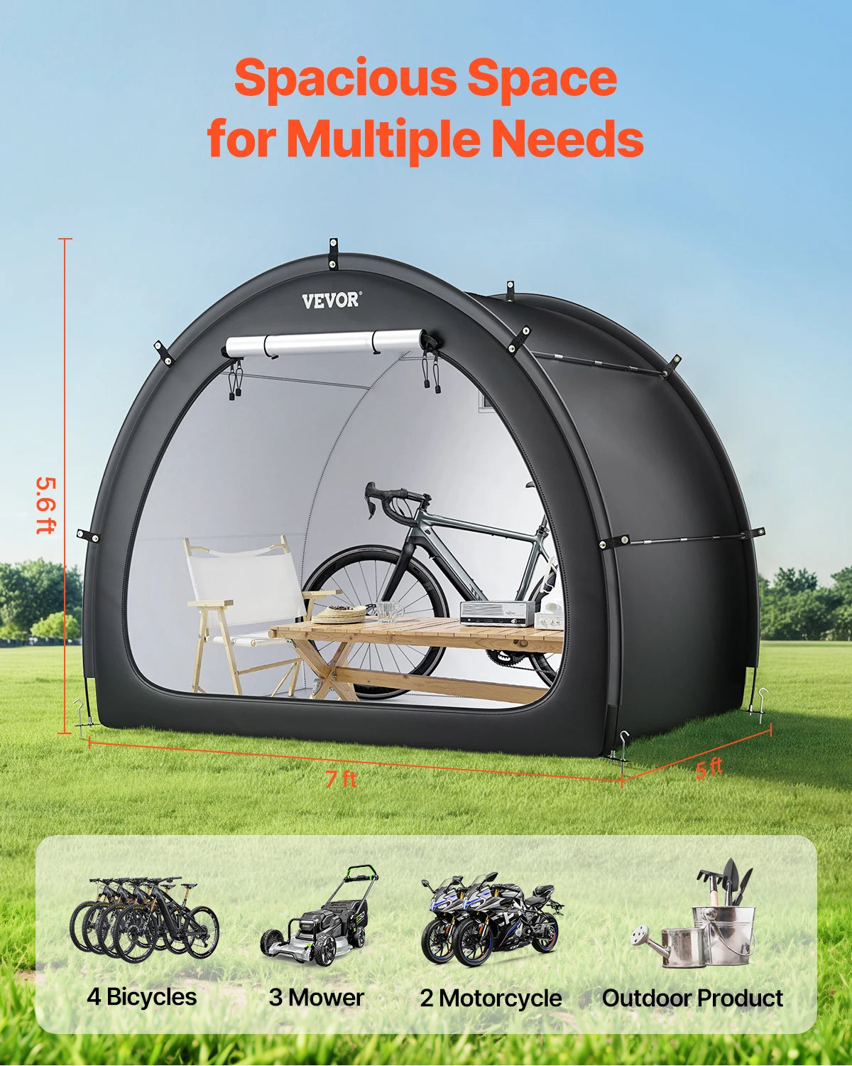 SucceBuy Waterproof Outdoor Bike Storage Tent