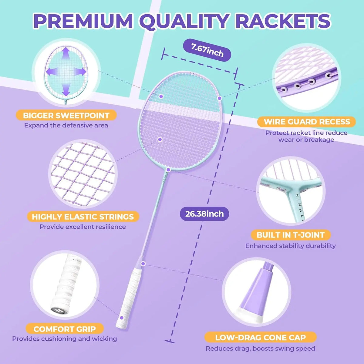 2/4 Pieces Badminton Racket Set With 6/12 Shuttlecocks And Portable Carry Bag Complete Outdoor Sports Kit For Backyard Leisure Family Games Adult Beginner Training Campus PE Class Lawn Team Entertainment Activities
