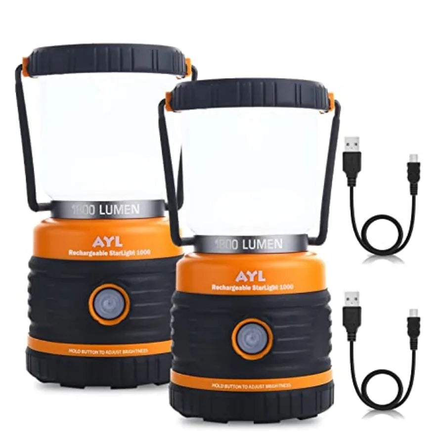 LED Camping Lantern Rechargeable, 1800LM, 4 Light Modes, 4400mAh Power Bank, IP44 Waterproof, Perfect Lantern Flashlight for Hu
