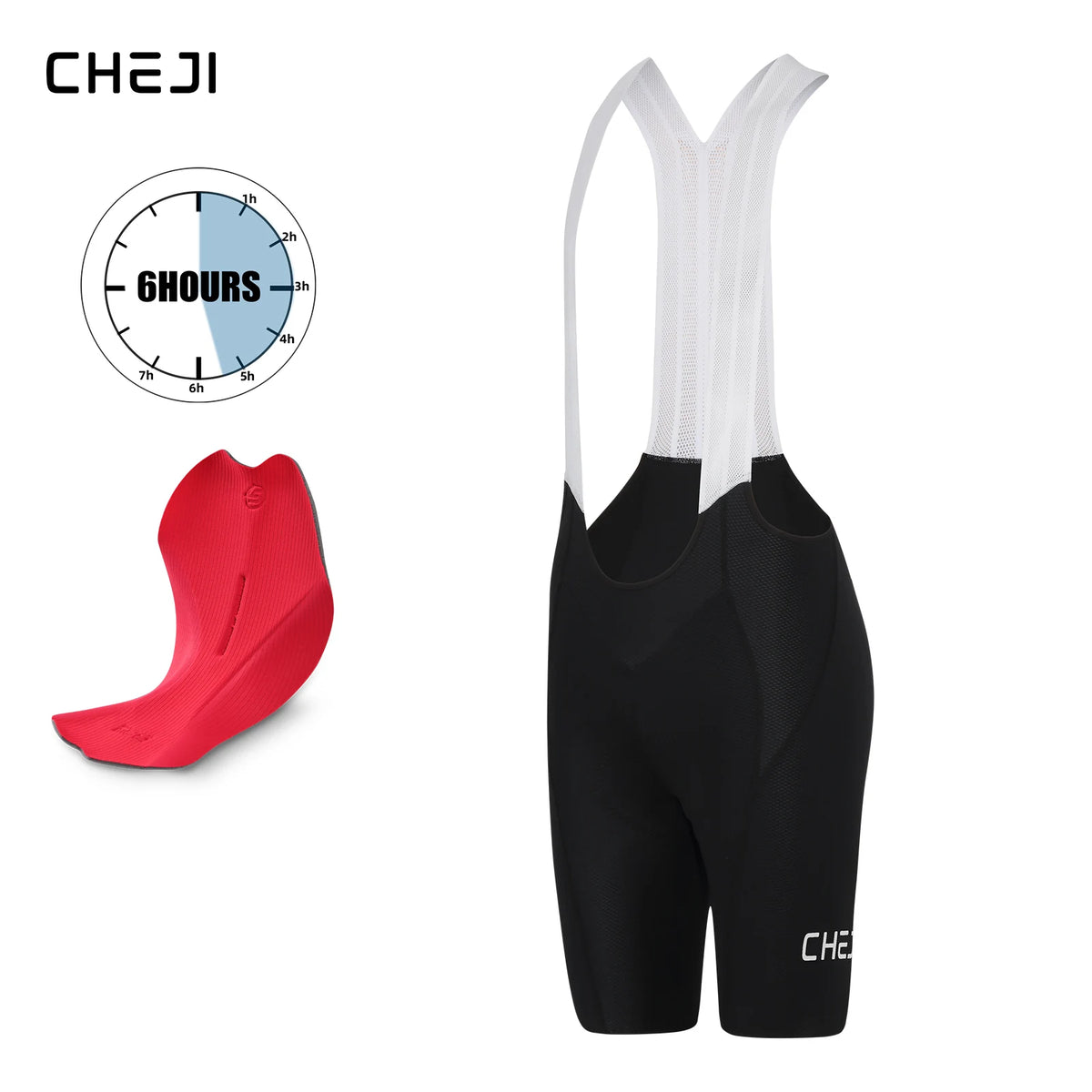 CHEJI Mens Performance Cycling Bib Shorts
