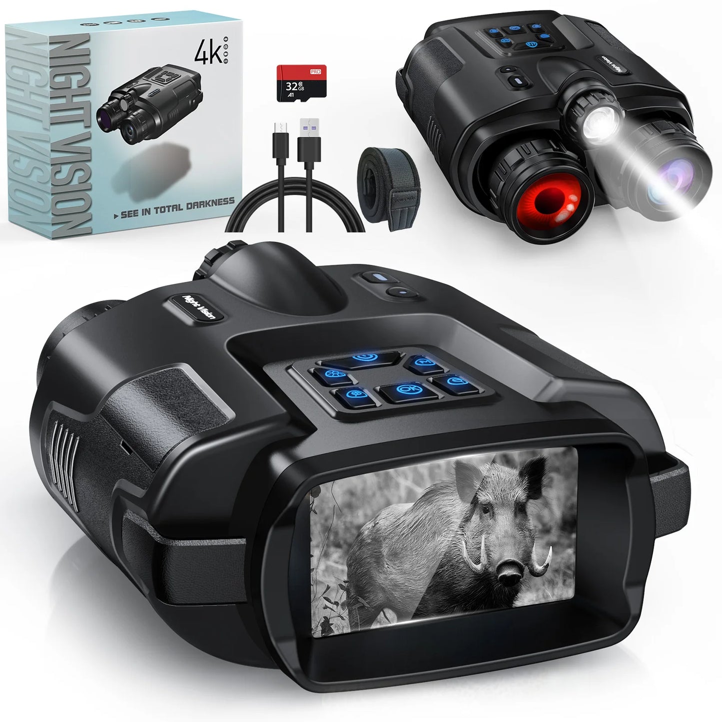 DIYIMIN Night Vision Binoculars 8X Digital Zoom