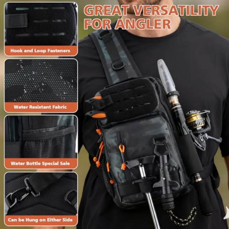 Fishing Backpack With Tackle Boxes And Rod Holder