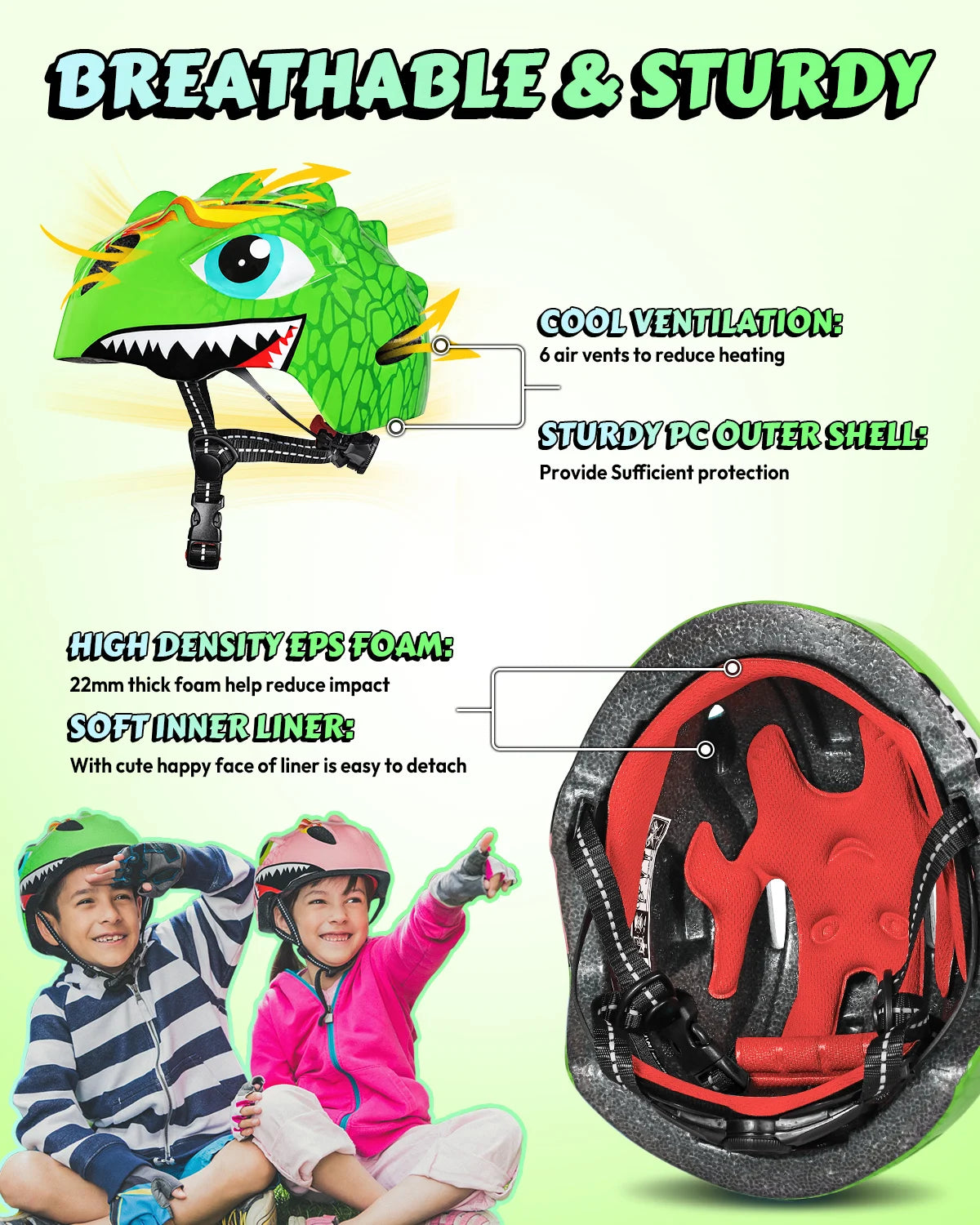 VICTGOAL Kids Bike Helmet and Protective Gear Set