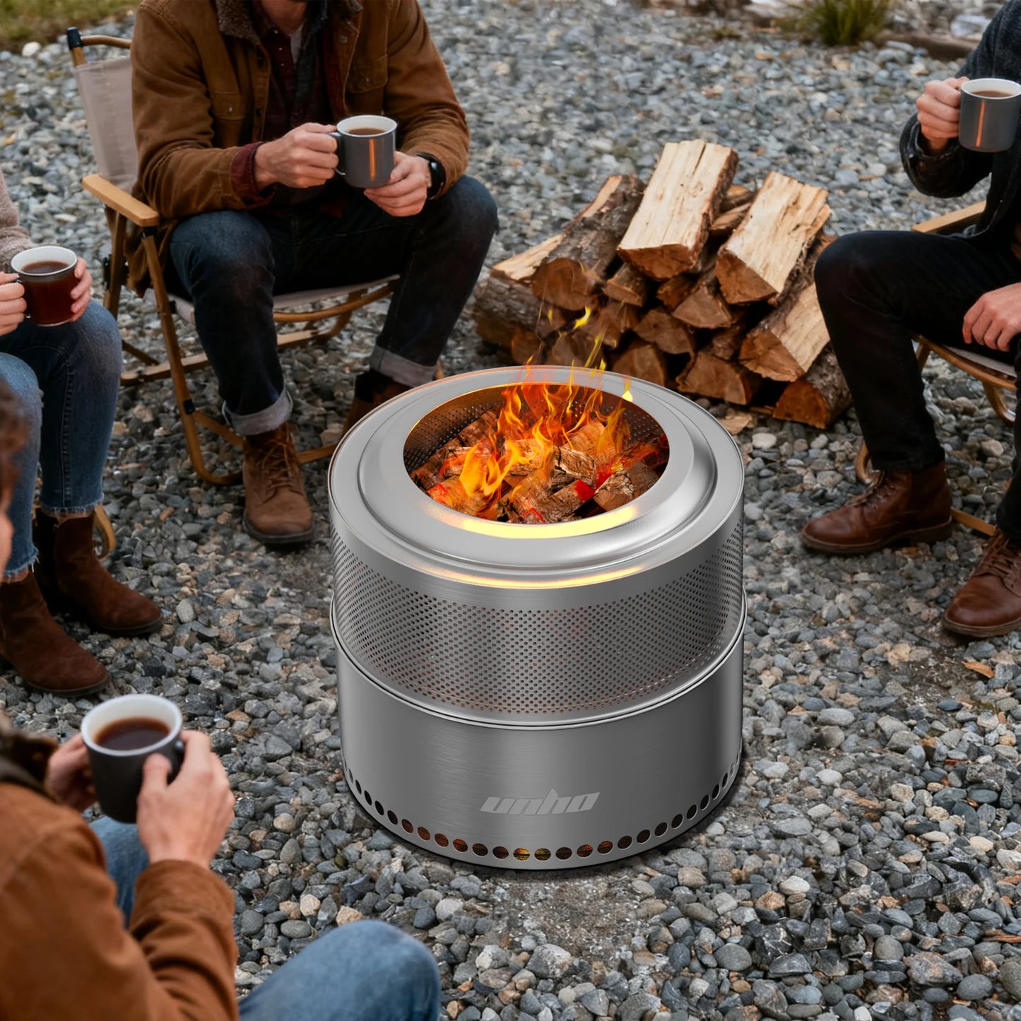 Portable Stainless Steel Smokeless Outdoor Wood Fire Pit
