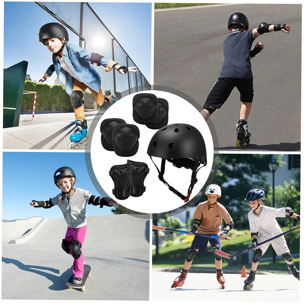 Kids Helmet Knee Elbow And Wrist Protective Gear