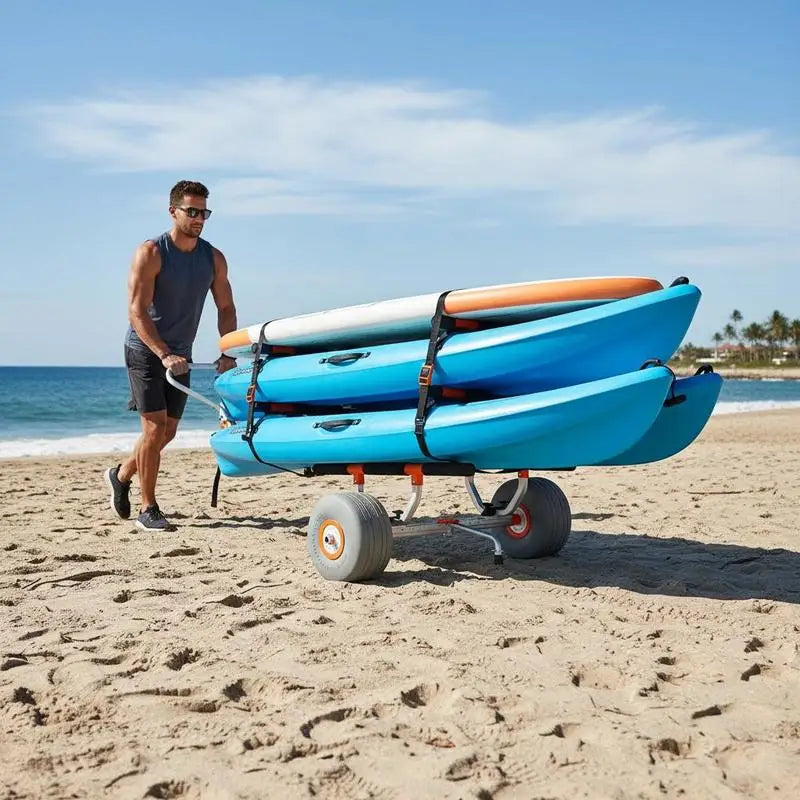 Portable Aluminum Kayak Canoe Cart With Inflatable Tires