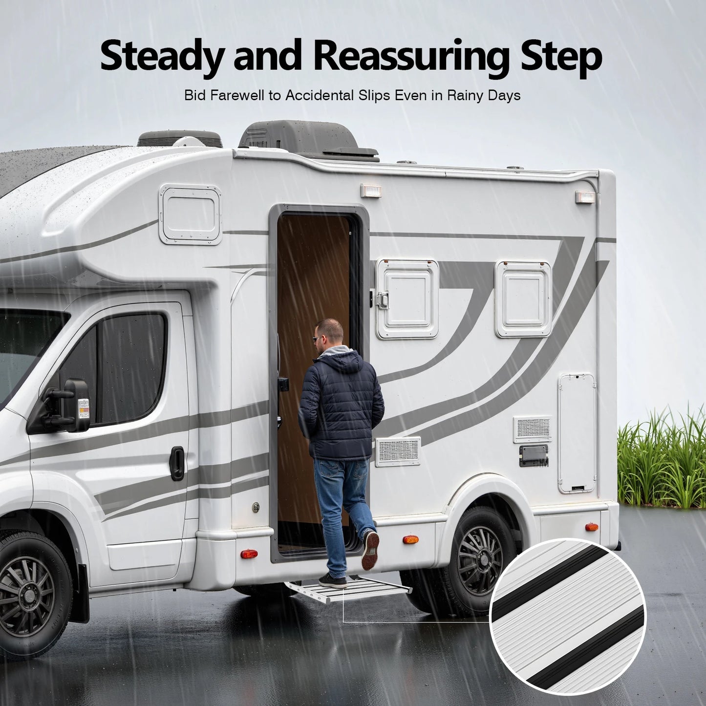 Bymaocar 12V Led Folding Camper Entry Step