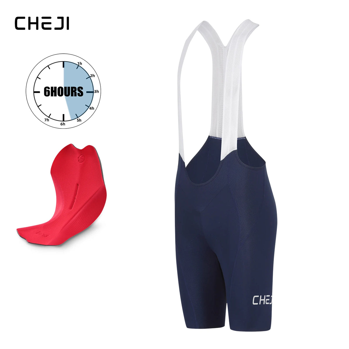 CHEJI Mens Performance Cycling Bib Shorts