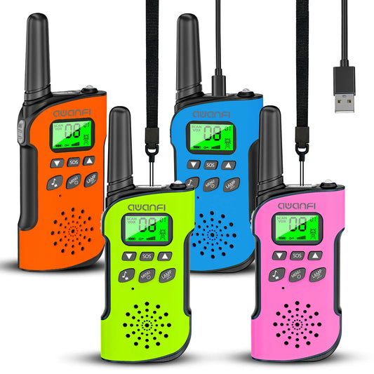 AWANFI Rechargeable Walkie Talkies With Flashlight