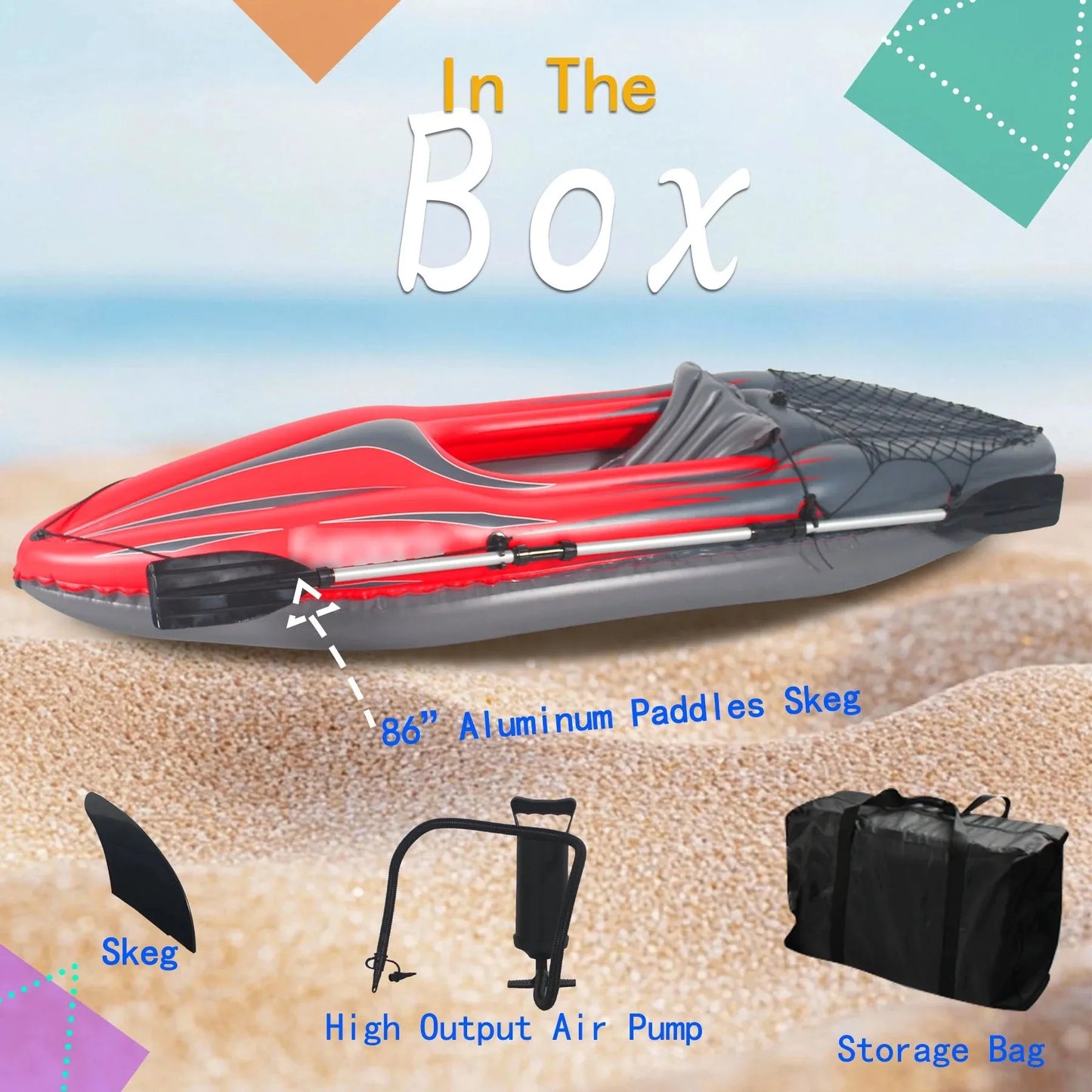 HHSJZWCY Inflatable Fishing Kayak With Paddles Bag