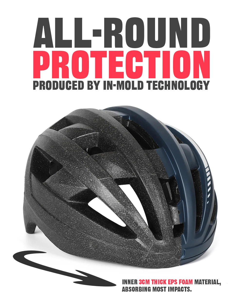 VICTGOAL MTB Helmet With Goggles And Rear Light