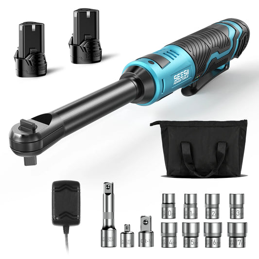 Seesii Cordless Extended Electric Ratchet Wrench
