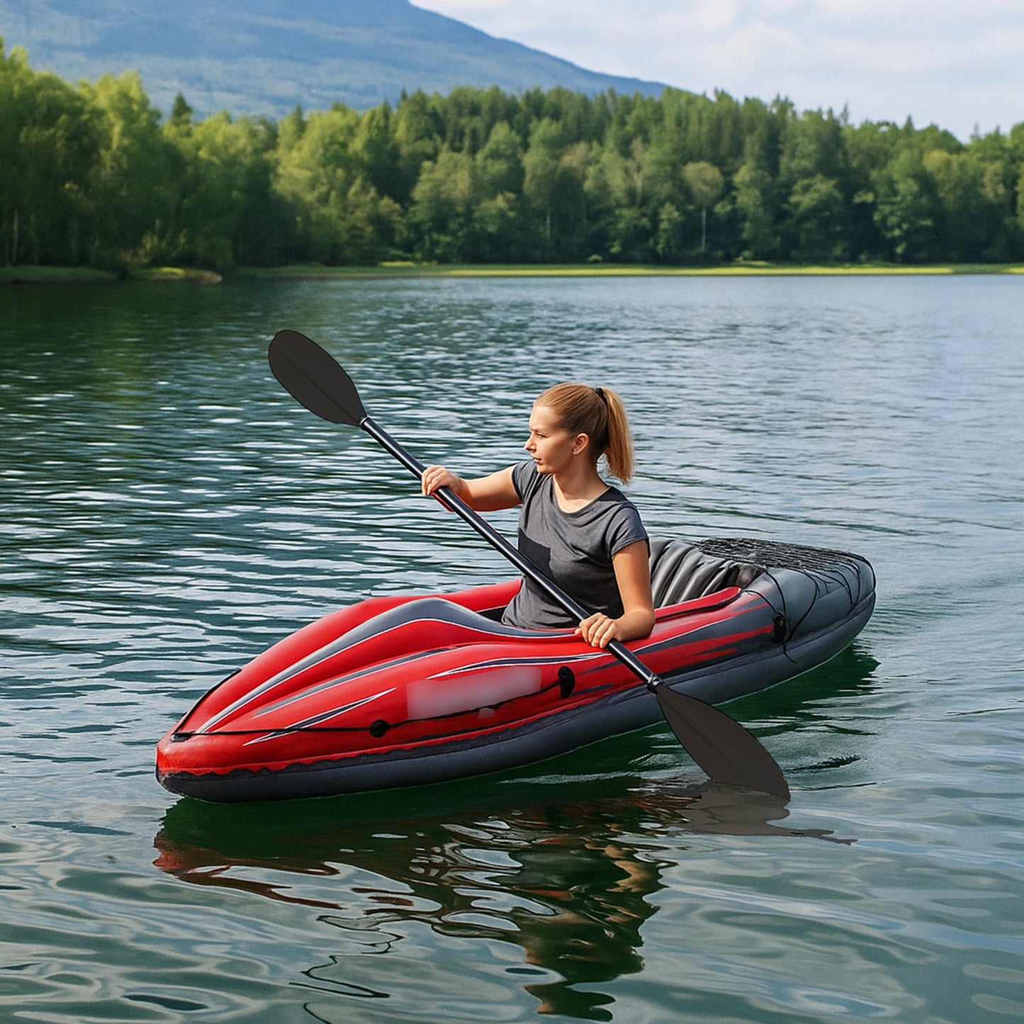HHSJZWCY Inflatable Fishing Kayak With Paddles Bag