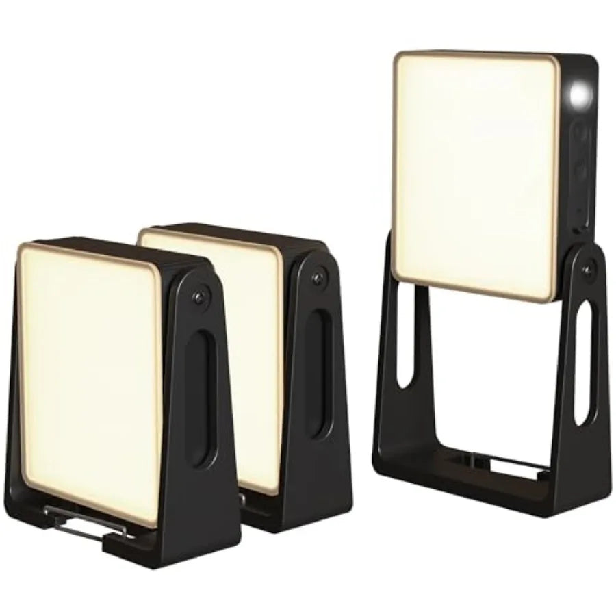 3 Pack Portable Camping Lantern, 4000mAh Dimmable LED Camping Light Flashlight with 360° Stand, 3 Color Modes, Rechargeable Lam