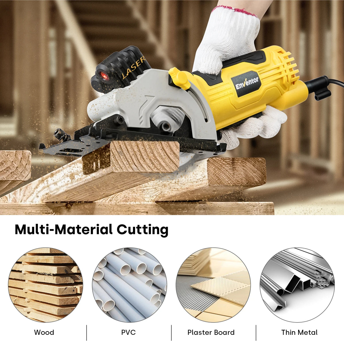 Enventor Electric Circular Saw For Wood Cutting