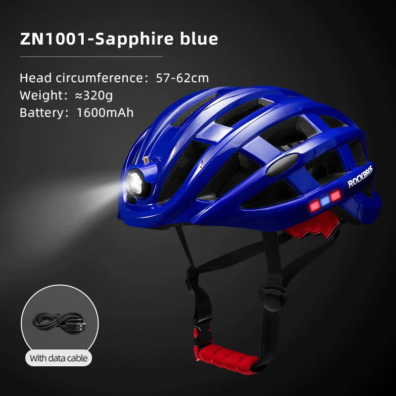 ROCKBROS Ultralight USB Cycling Helmet With Headlamp