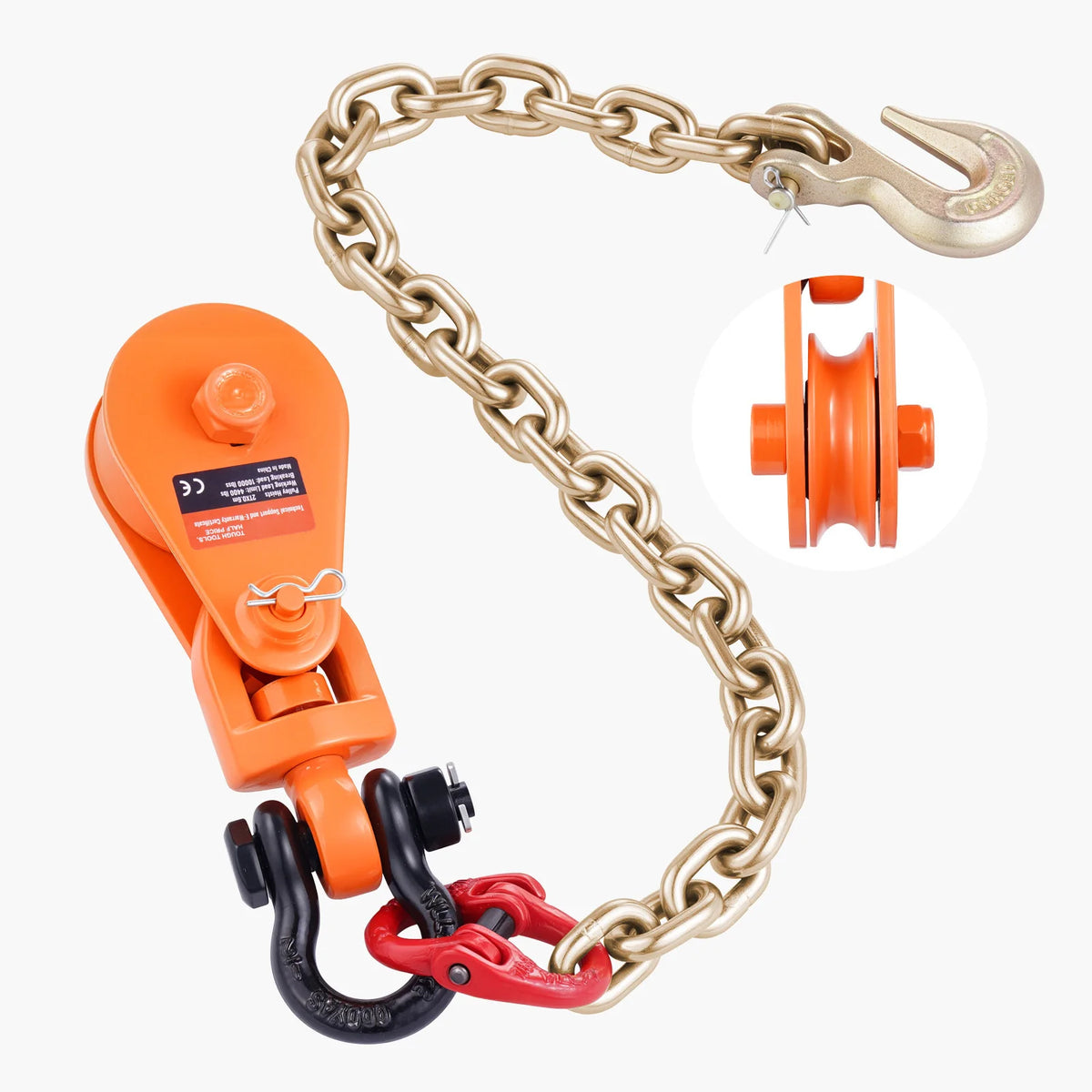 SucceBuy G80 Chain Snatch Block Pulley Towing Recovery Kit