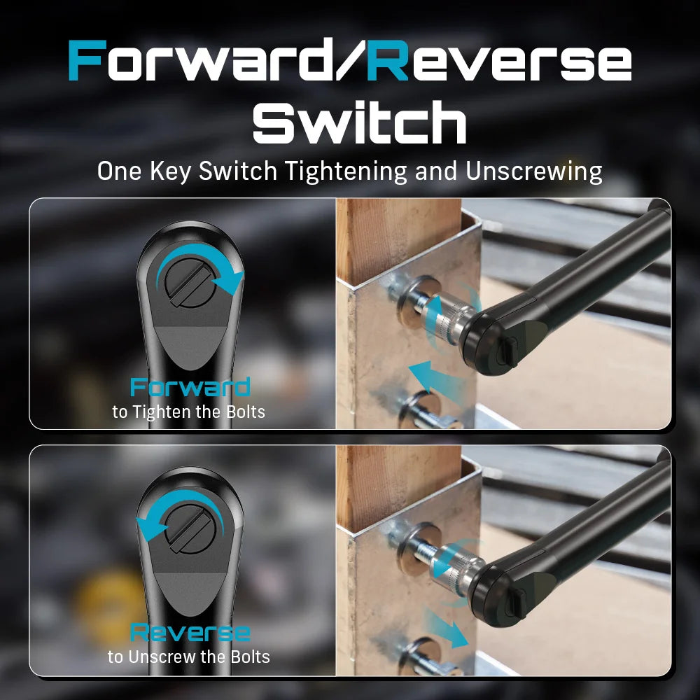 Seesii Cordless Extended Electric Ratchet Wrench