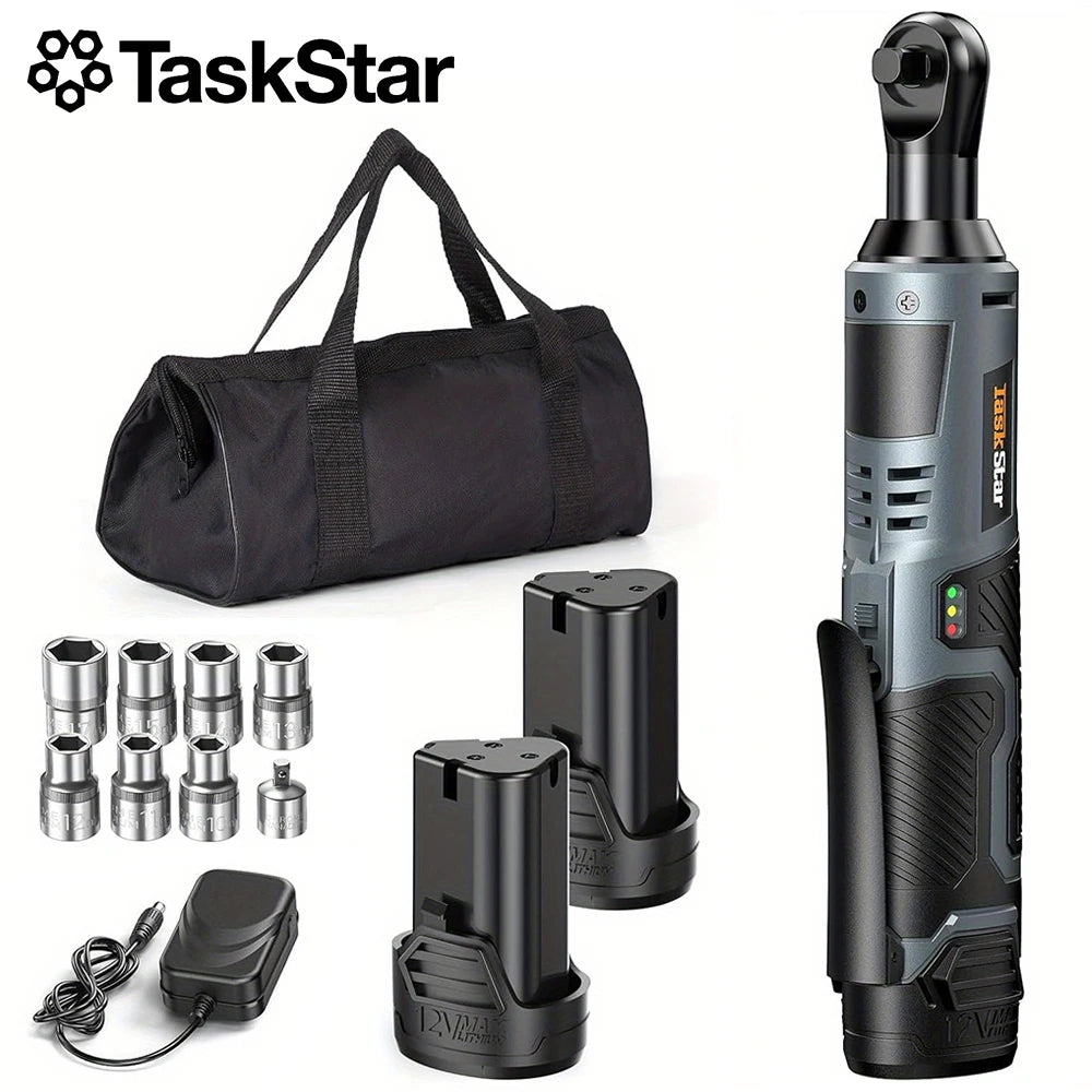 TaskStar Cordless Electric Ratchet Wrench Kit