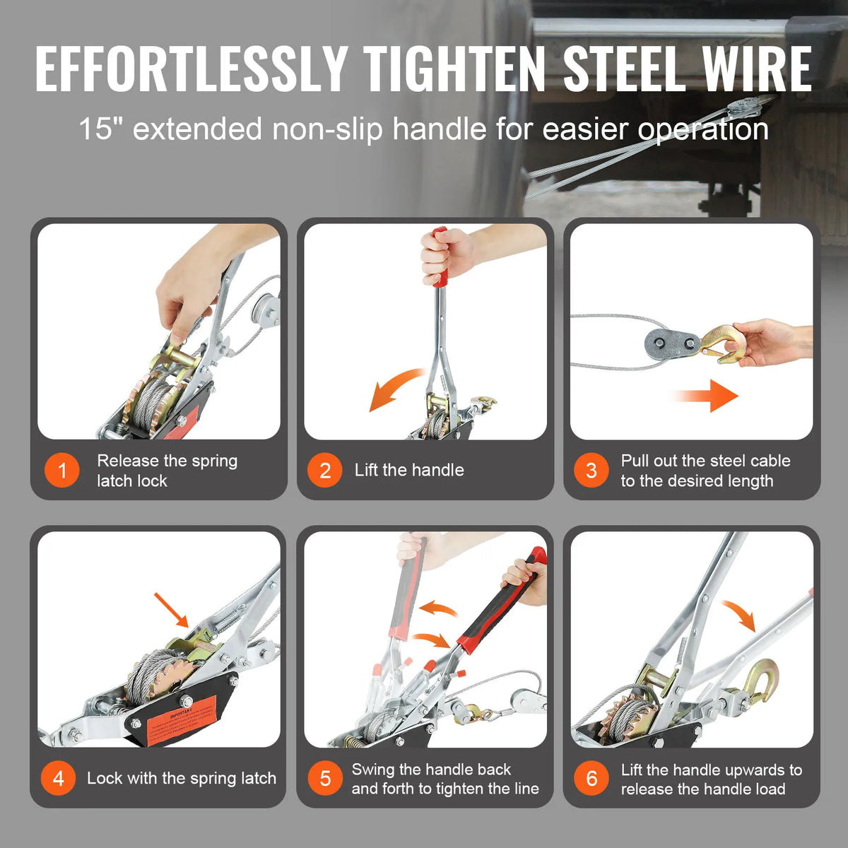 SucceBuy Heavy Duty Come Along Winch