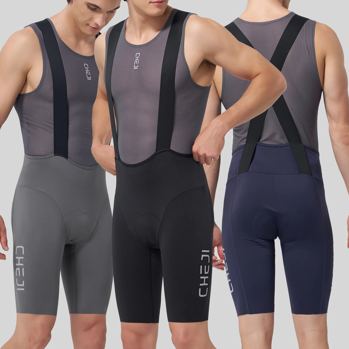 Cheji Men's Breathable Quick Dry Cycling Bib Shorts