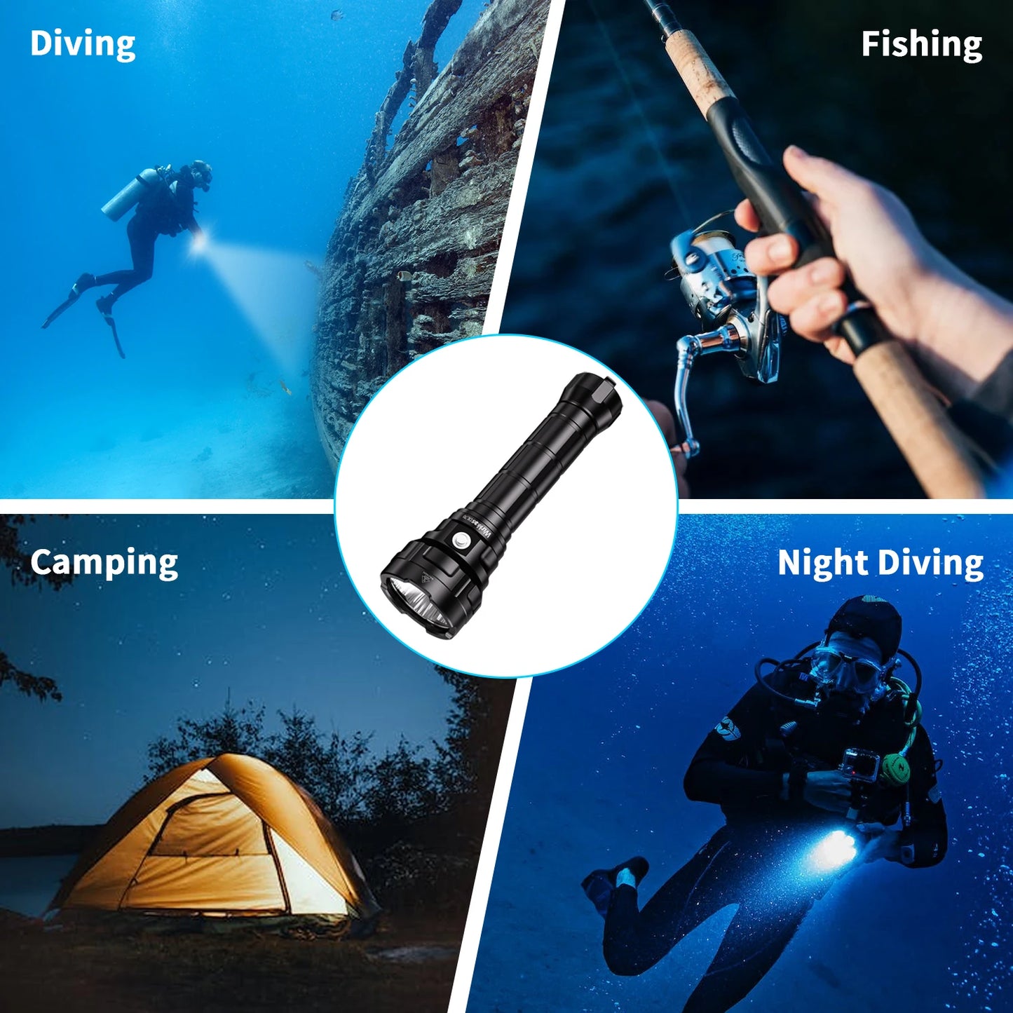 Wurkkos DL70 Rechargeable Underwater Diving Flashlight