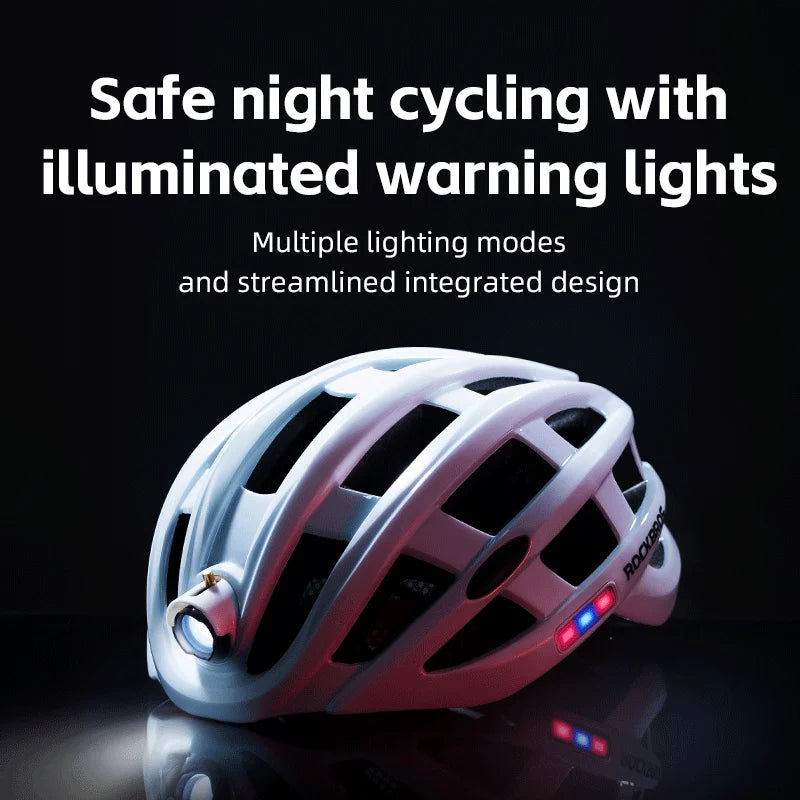 ROCKBROS Ultralight USB Cycling Helmet With Headlamp