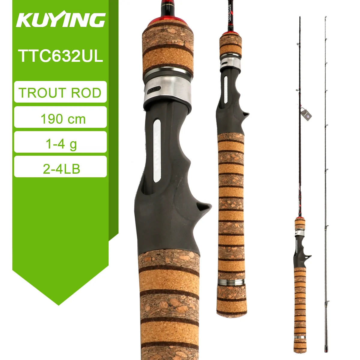 Kuying Teton Carbon Fishing Rod for Spinning and Casting