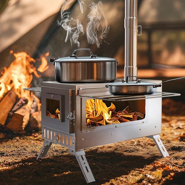Portable Stainless Steel Hot Tent Wood Burning Stove