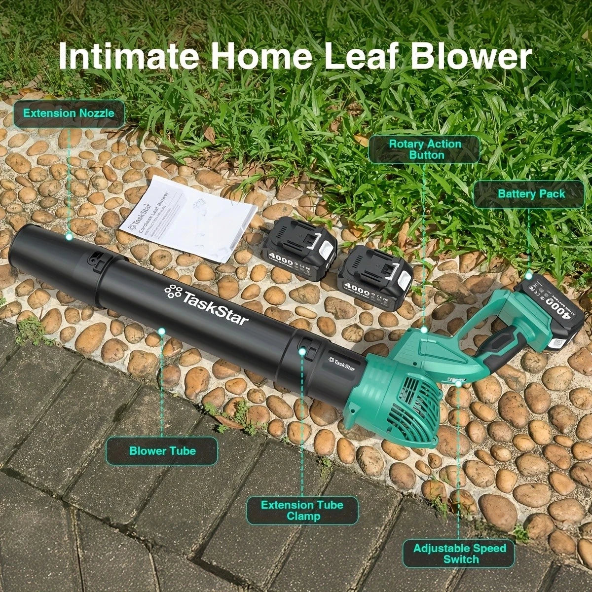 Taskstar 21V Cordless Leaf Blower With Swivel