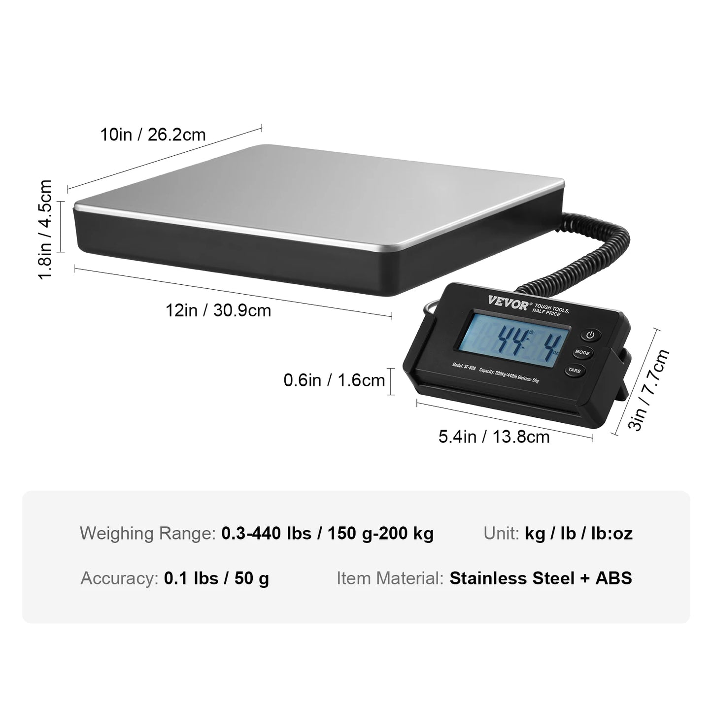 SucceBuy Digital Shipping Scale With Tare Function