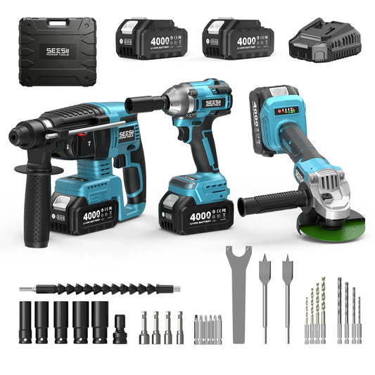 Seesii Trio Cordless Power Tool Kit With Batteries
