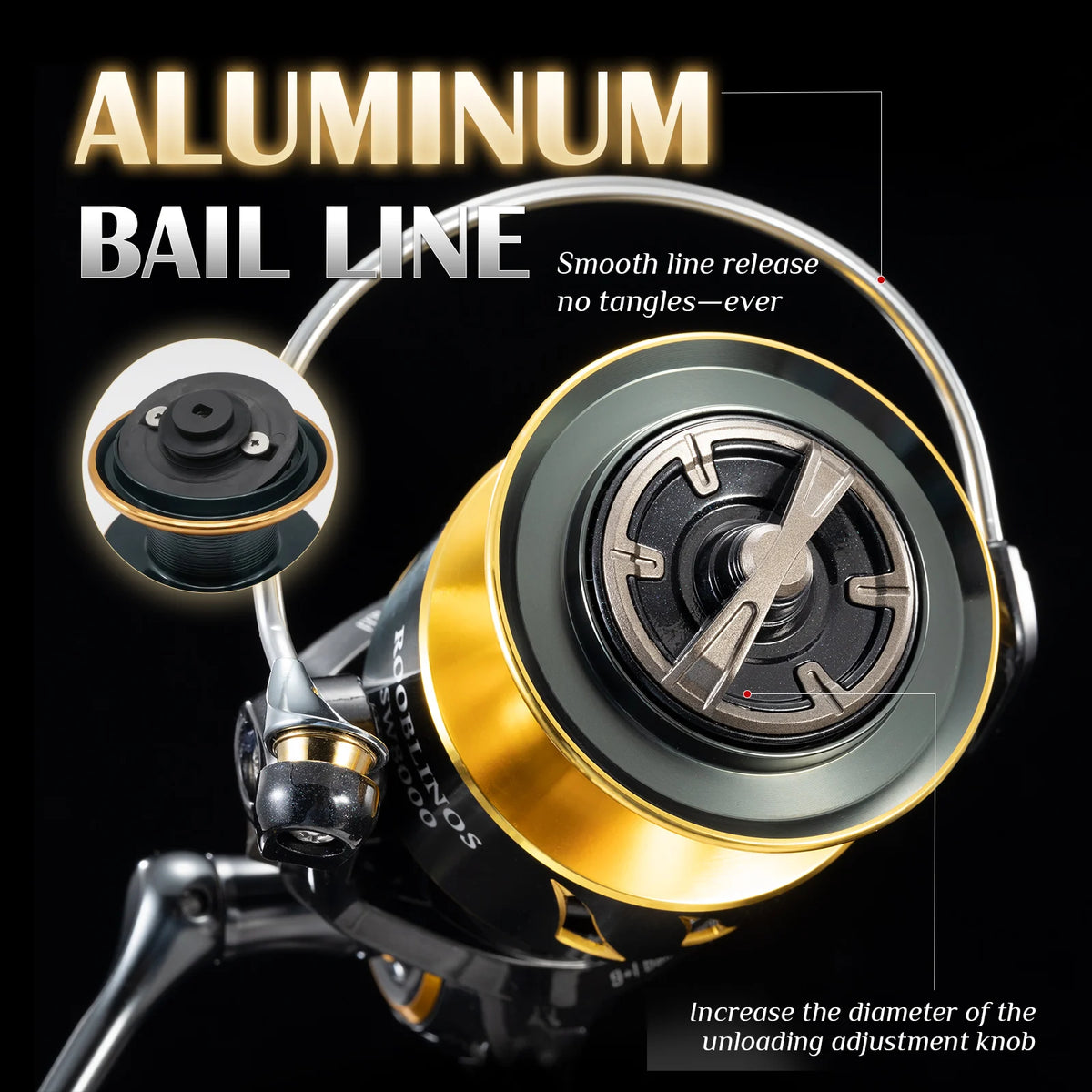 Rooblinos Saltwater Spinning Reel for Surf Fishing
