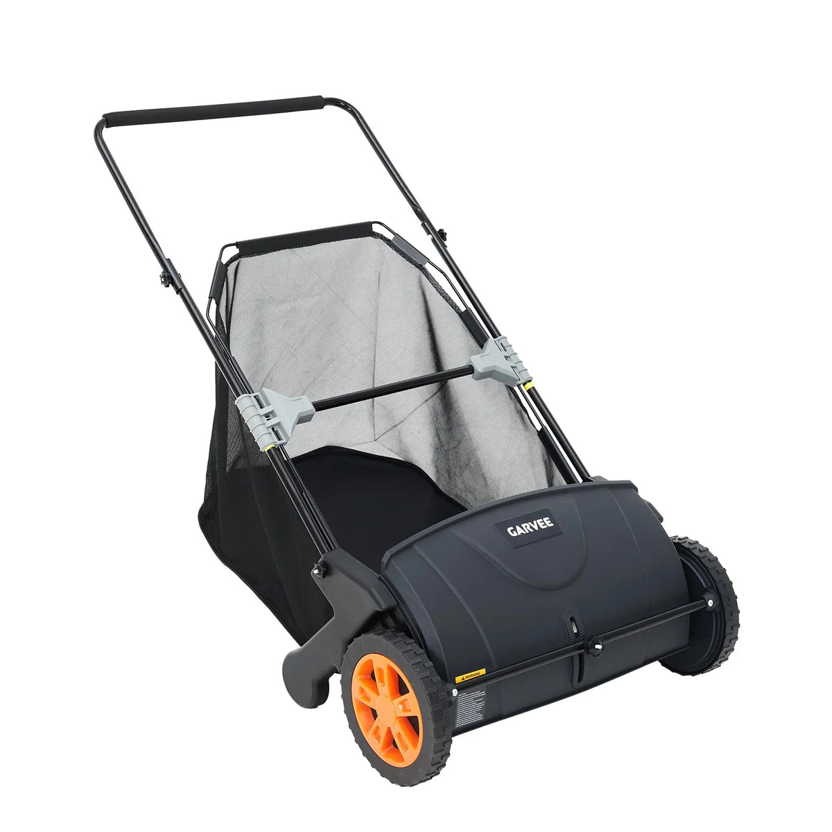 Manual Lawn Sweeper 21-Inch Push Leaf Sweeper With 4 Brushes, 3.5 Cu. Ft. Hopper, Height Adjustable For Yard, Patio, Driveway