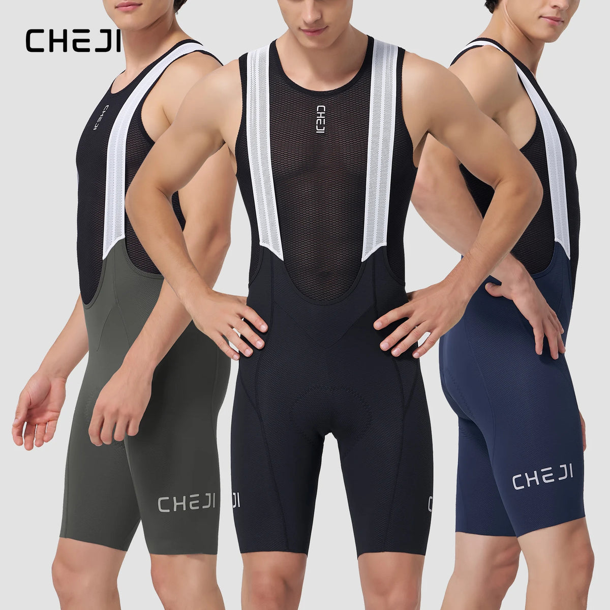CHEJI Mens Performance Cycling Bib Shorts