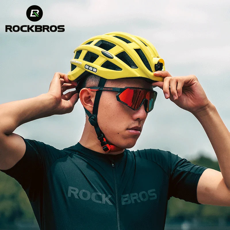 ROCKBROS Ultralight USB Cycling Helmet With Headlamp