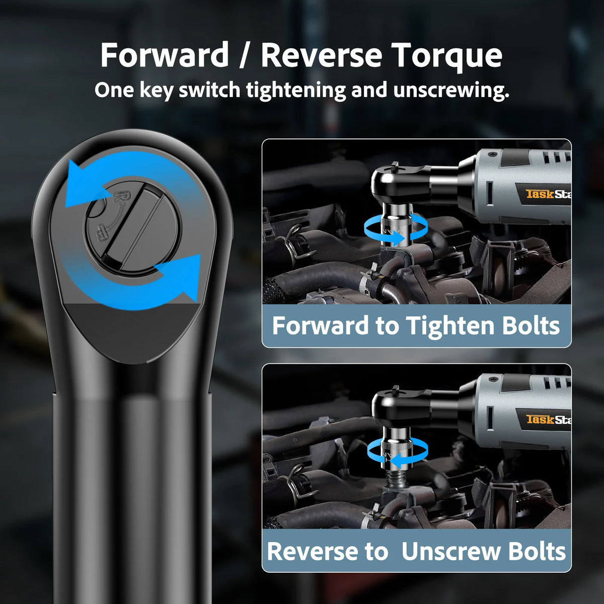 TaskStar Cordless Electric Ratchet Wrench Set