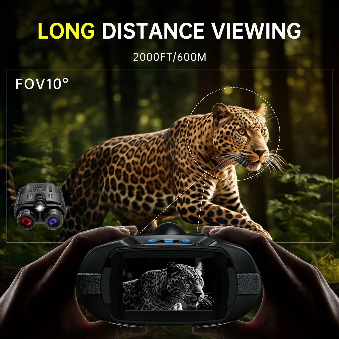 DIYIMIN Night Vision Binoculars 8X Digital Zoom