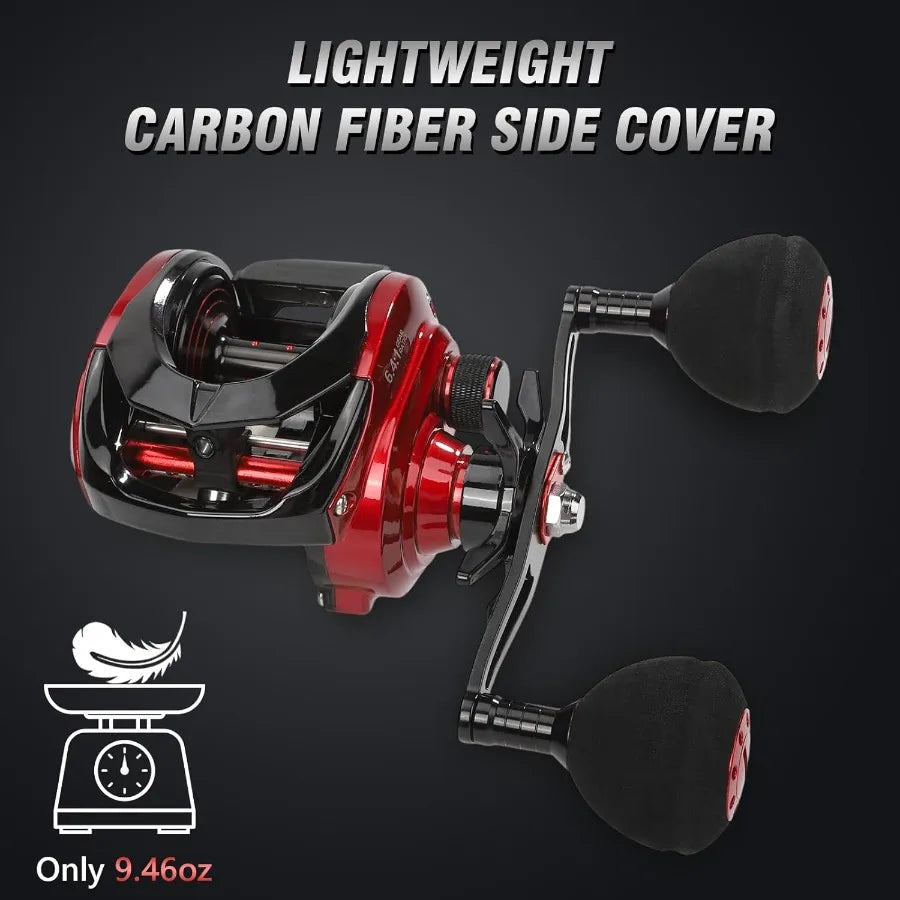 Baitcasting Reel for Freshwater and Saltwater Fishing